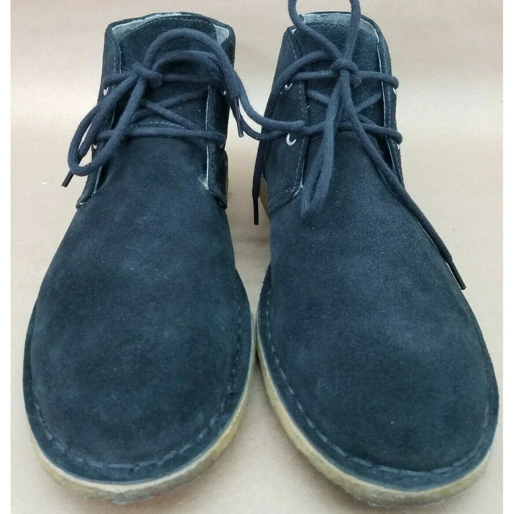 UGG (Sz 10.5) Australia 3271 Leighton Suede Chukka Black Leather Ankle BOOTS Men